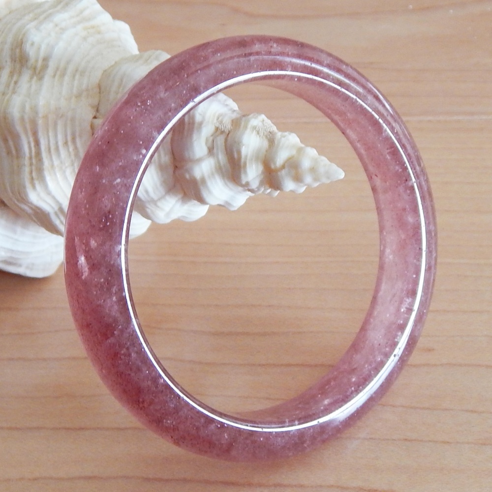 Strawberry Quartz Crystal Bangles 58-63mm